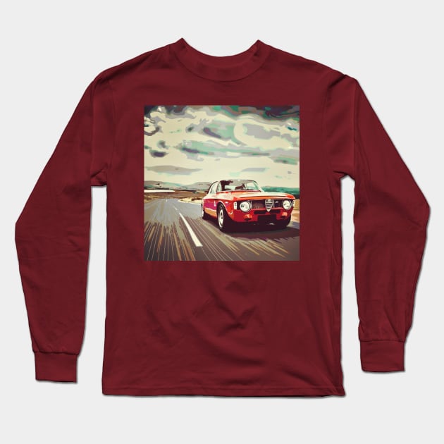 Classic Red Alfa Romeo Long Sleeve T-Shirt by ConceptYellow